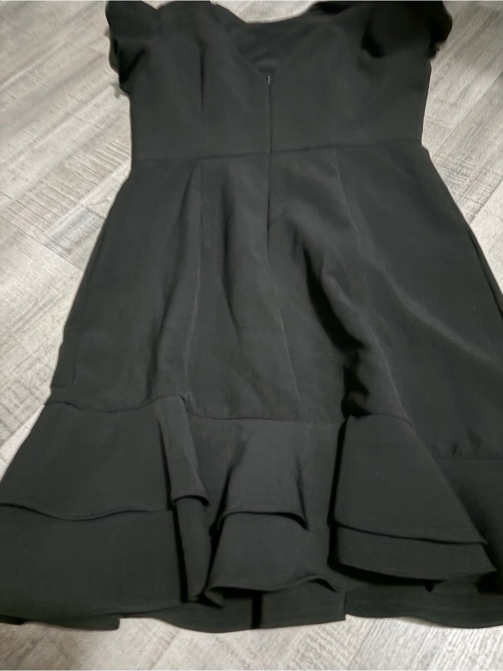TCEC Black Ruffle-Hem Mini Dress - Picture 2 of 7